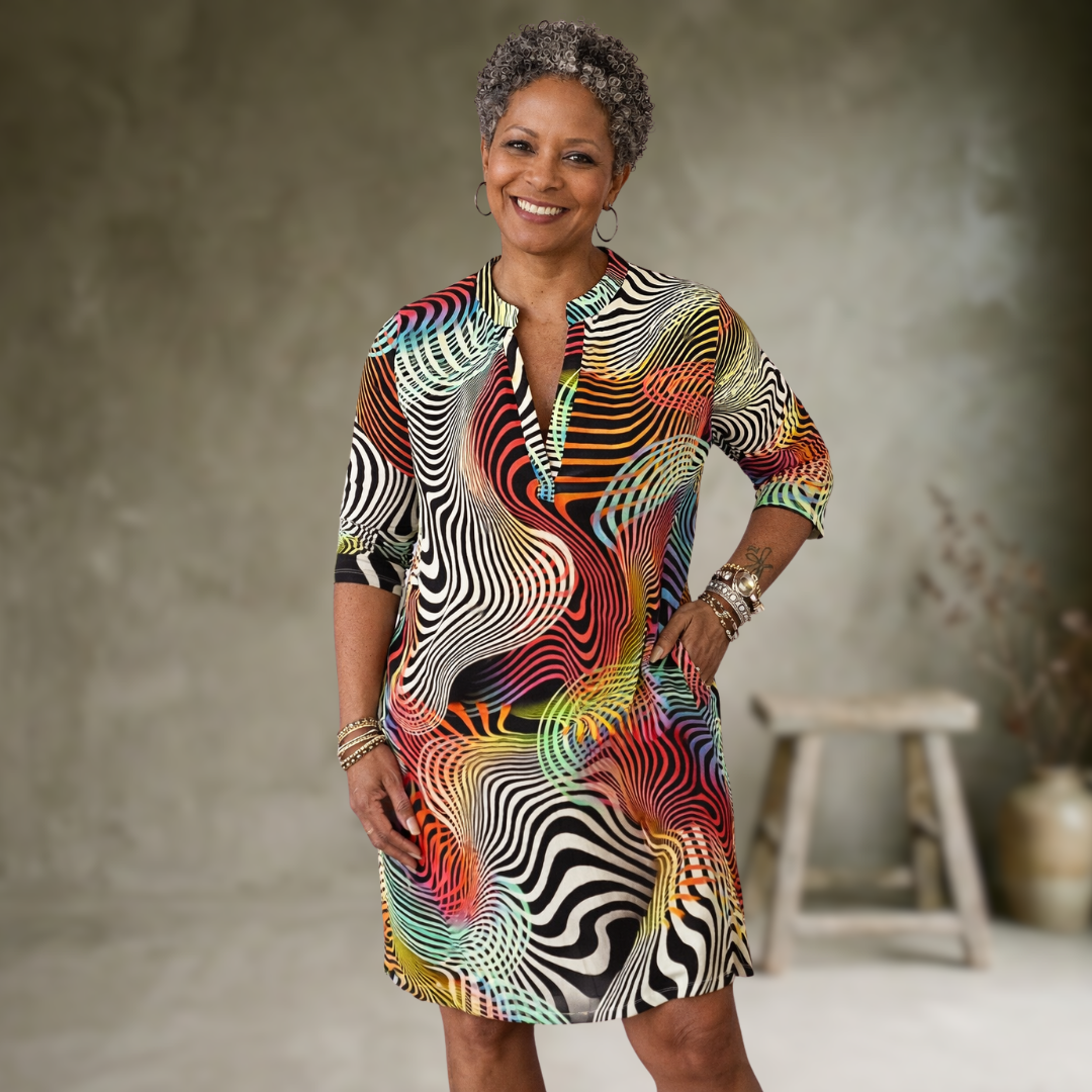 Tialora - Softtouch-V-Ausschnitt-Kleid