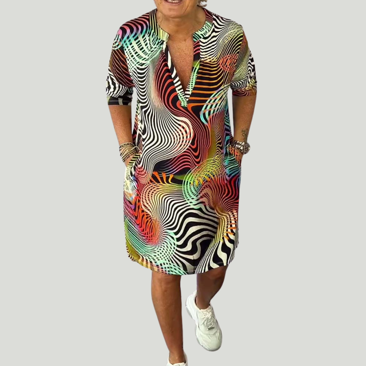 Tialora - Softtouch-V-Ausschnitt-Kleid