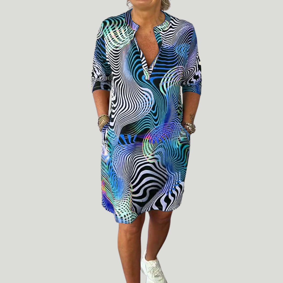 Tialora - Softtouch-V-Ausschnitt-Kleid