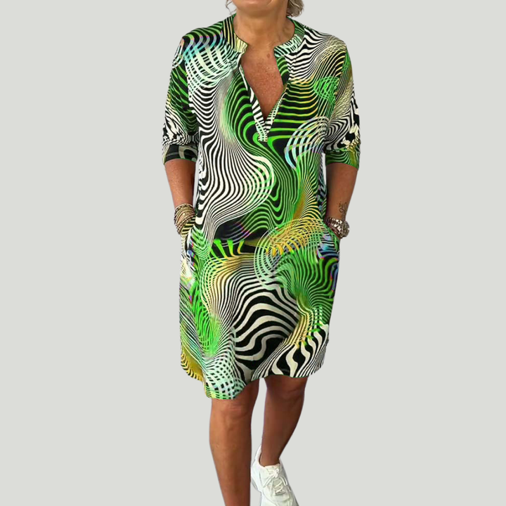 Tialora - Softtouch-V-Ausschnitt-Kleid