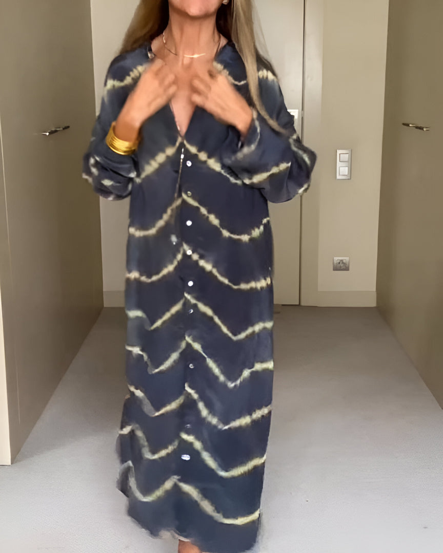 Aviyra - Gestreiftes Boho-Maxikleid mit Soft-Touch