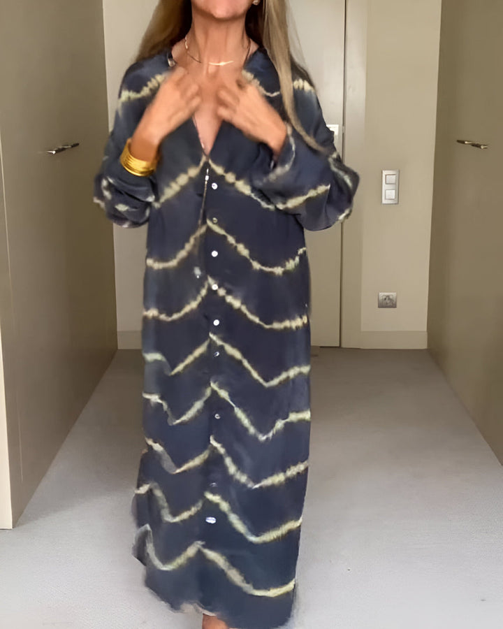 Aviyra - Gestreiftes Boho-Maxikleid mit Soft-Touch