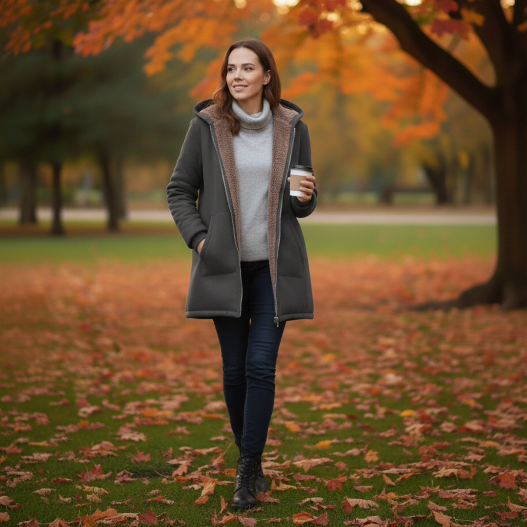 Fiorina – Stilvoller, lässiger Kapuzenmantel