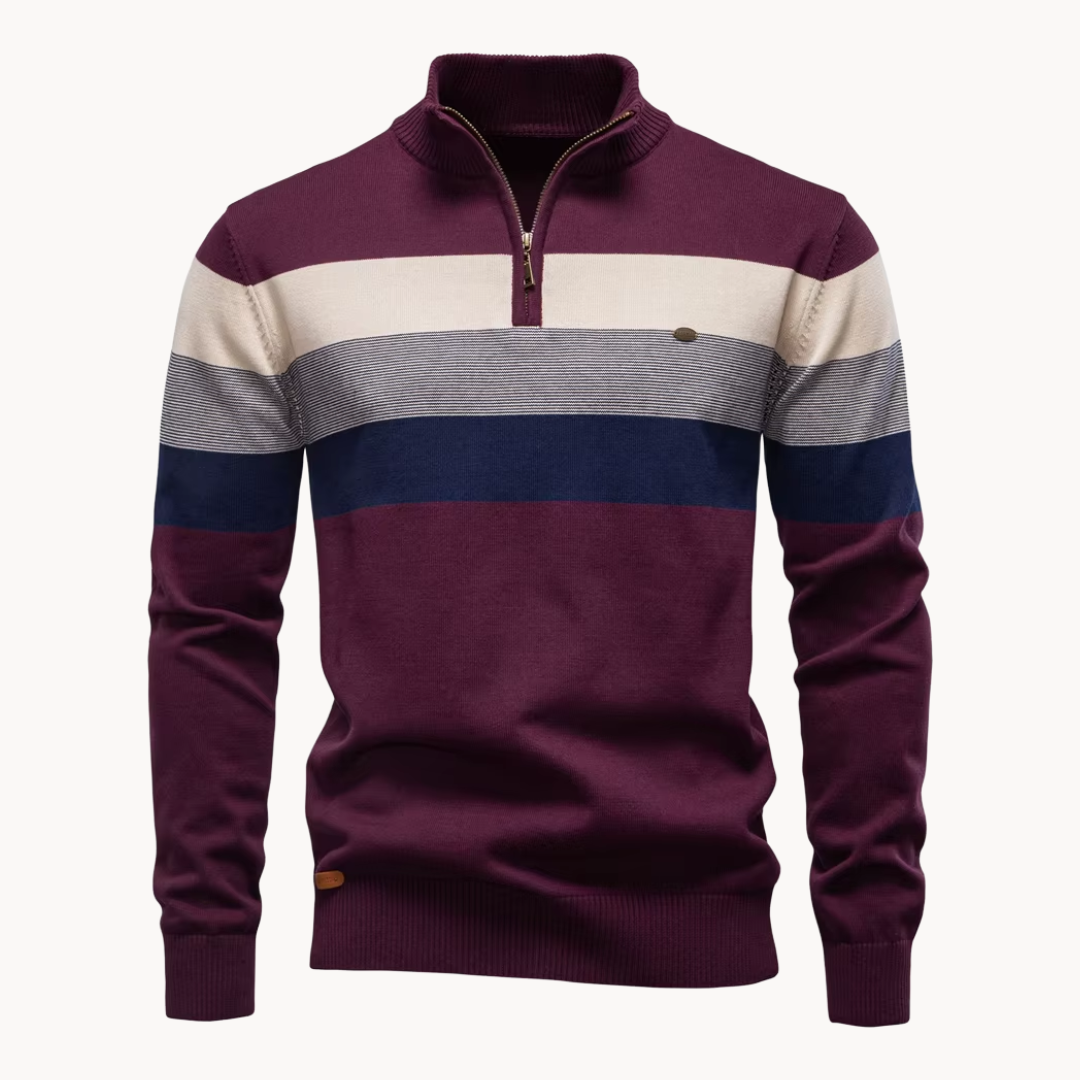 Sylvar - Quarter-Zip-Pullover aus Stretchstrick