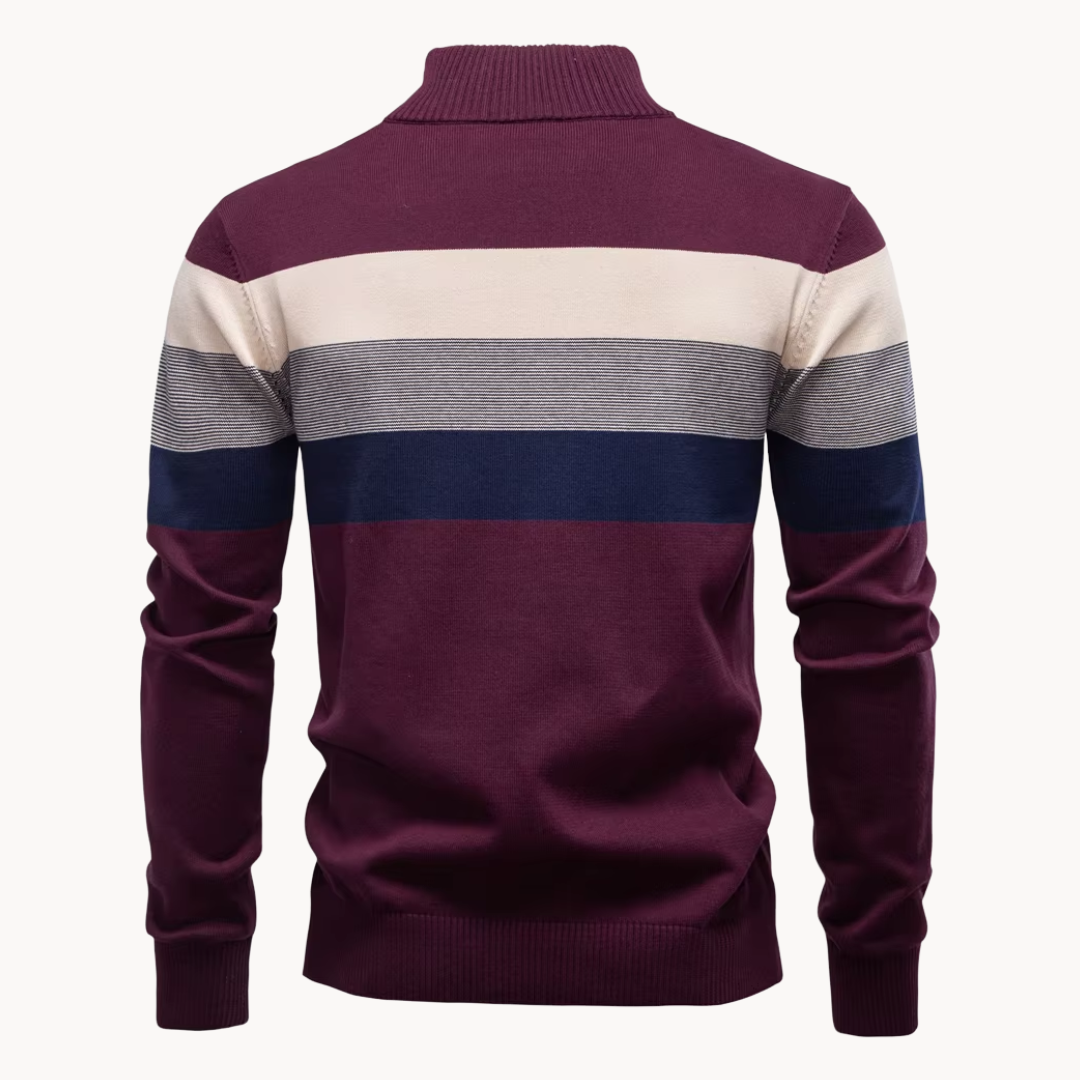Sylvar - Quarter-Zip-Pullover aus Stretchstrick