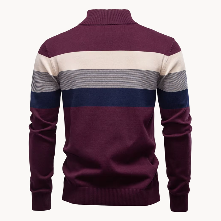 Sylvar - Quarter-Zip-Pullover aus Stretchstrick
