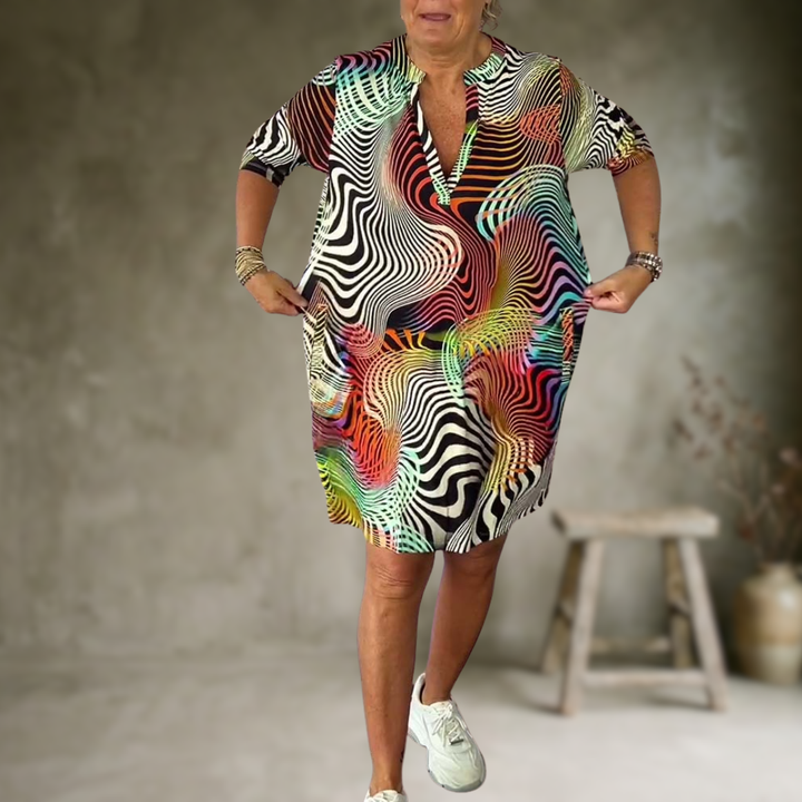 Tialora - Softtouch-V-Ausschnitt-Kleid