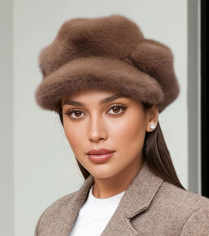 Tallina – Barettmütze aus Kunstfell