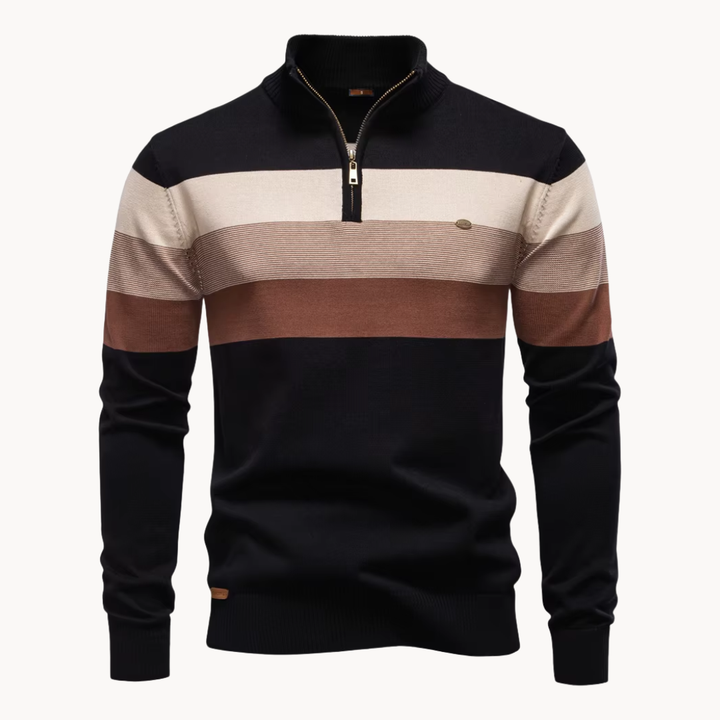Sylvar - Quarter-Zip-Pullover aus Stretchstrick