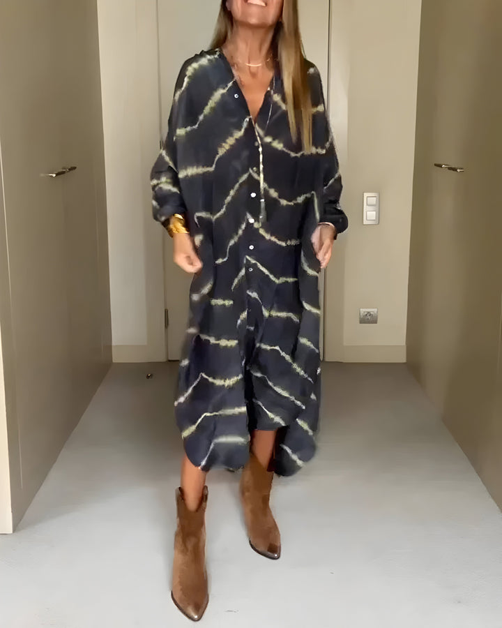 Aviyra - Gestreiftes Boho-Maxikleid mit Soft-Touch