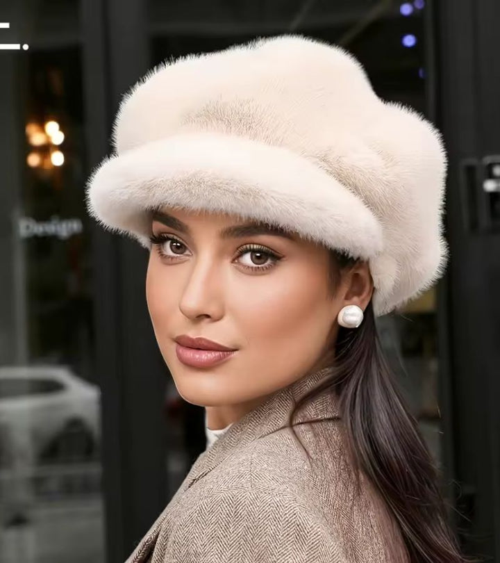 Tallina – Barettmütze aus Kunstfell