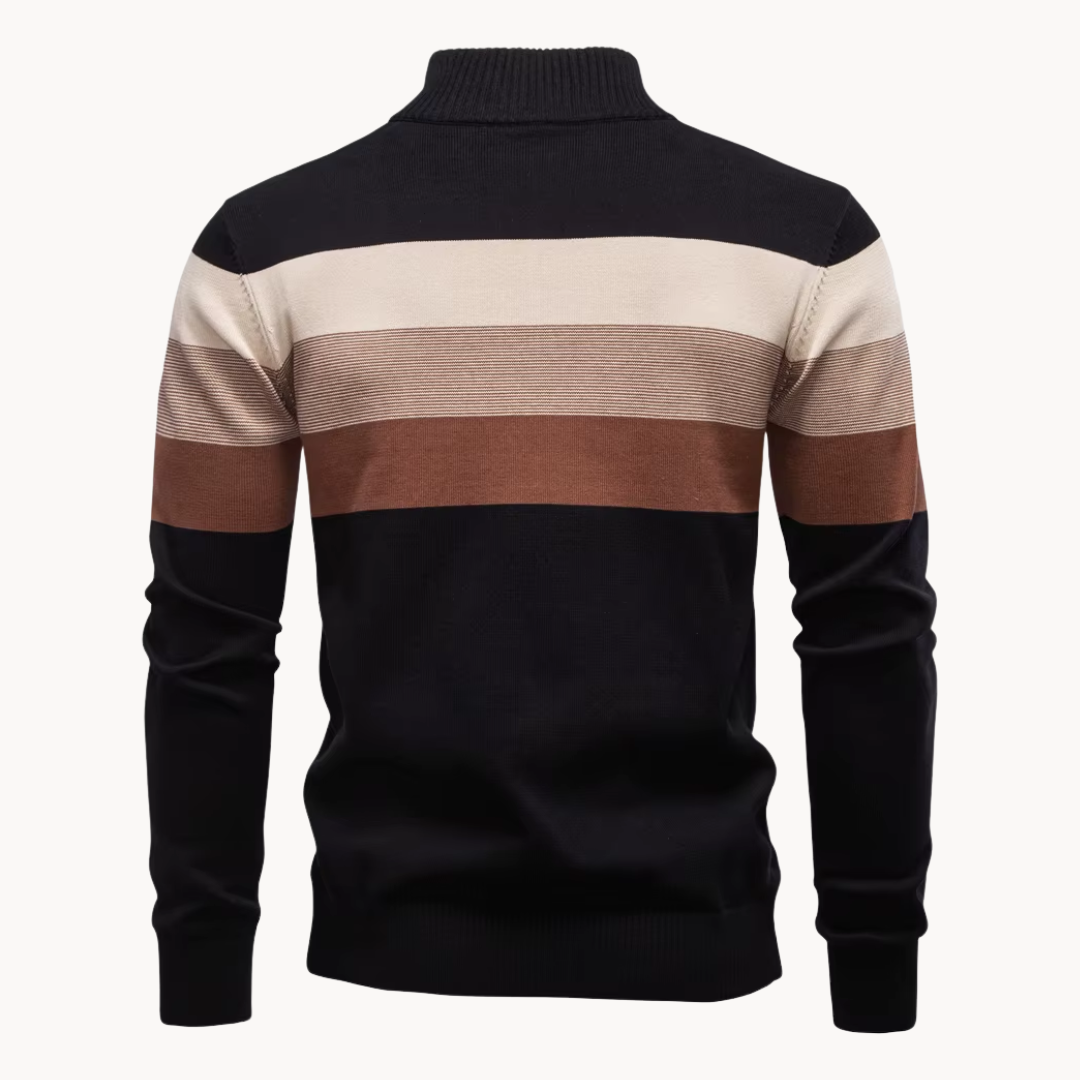 Sylvar - Quarter-Zip-Pullover aus Stretchstrick