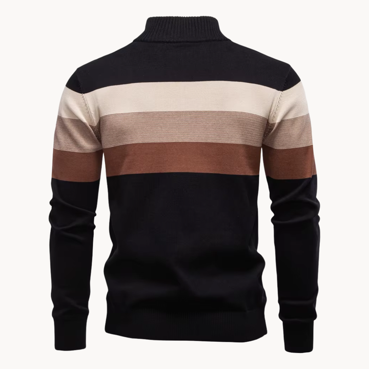 Sylvar - Quarter-Zip-Pullover aus Stretchstrick