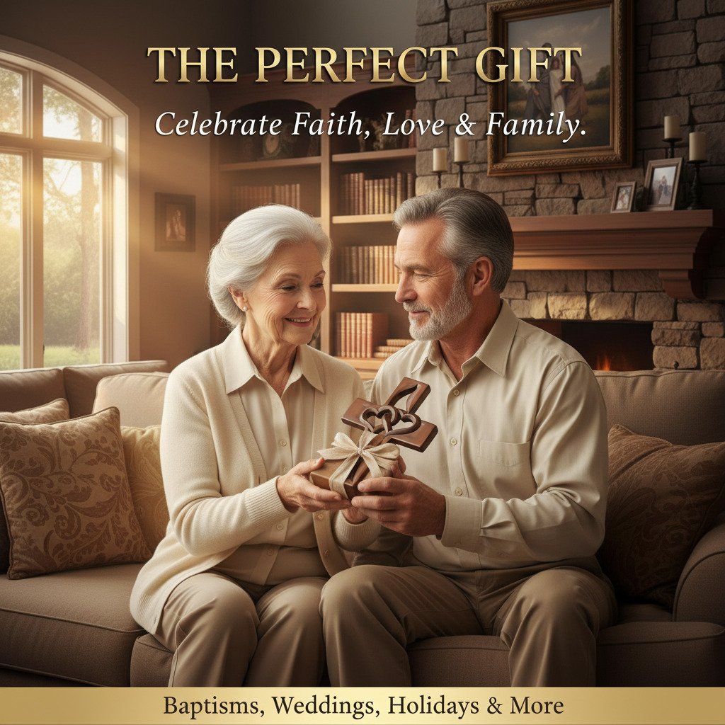 Orlinda – Wanddekoration mit Herzdetail und Kreuz