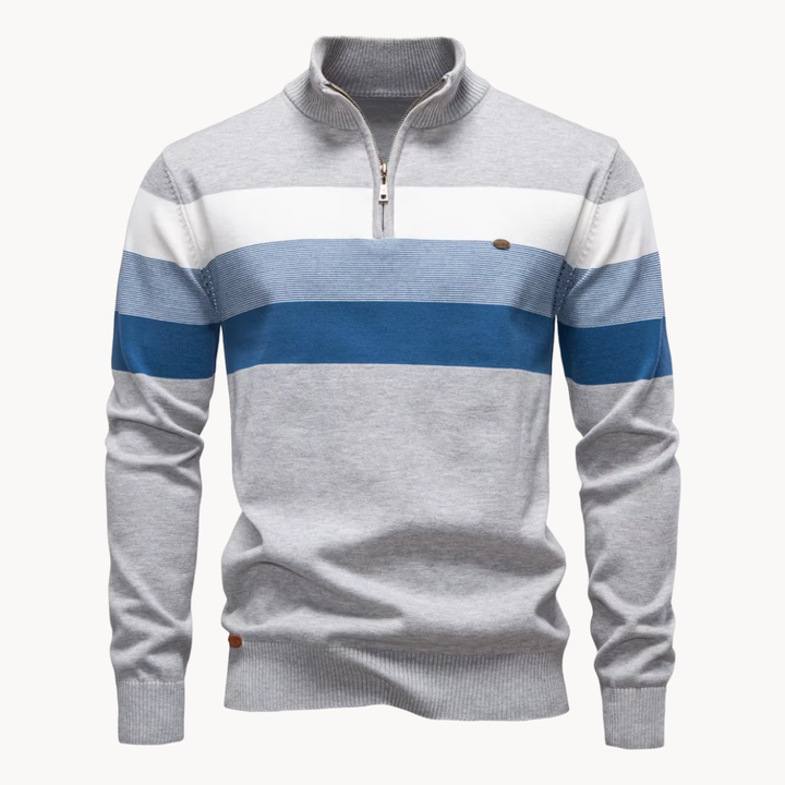 Sylvar - Quarter-Zip-Pullover aus Stretchstrick