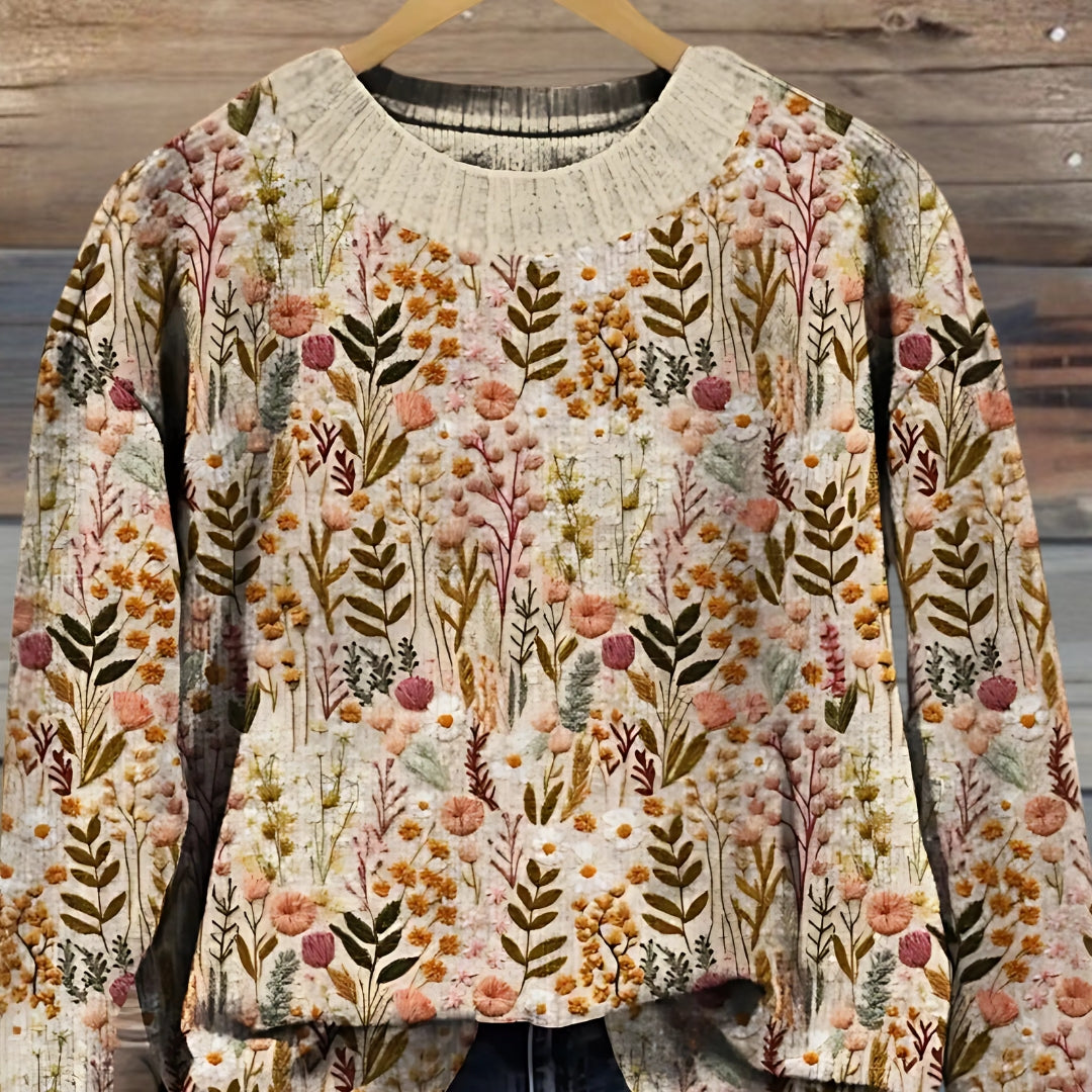 Aylinrae - Weicher floraler Pullover