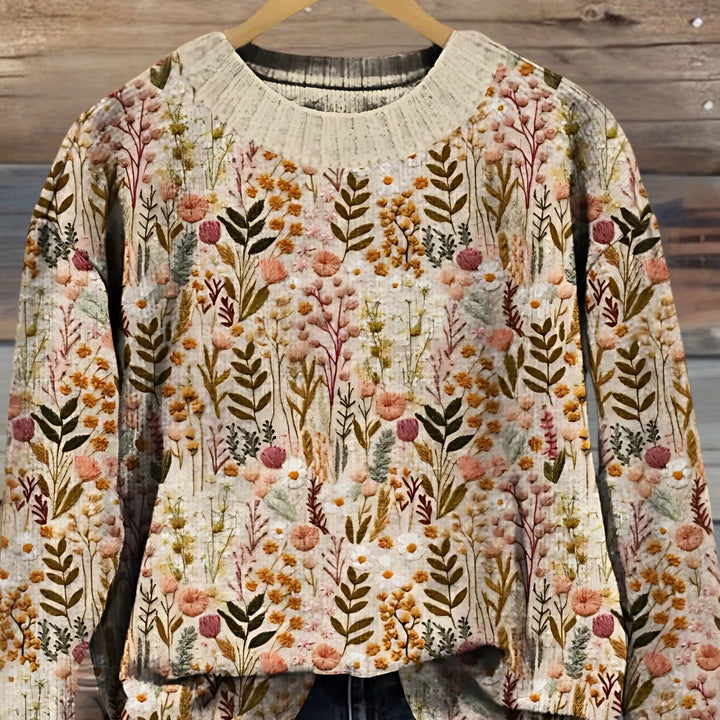 Aylinrae - Weicher floraler Pullover