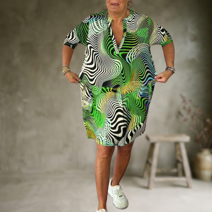 Tialora - Softtouch-V-Ausschnitt-Kleid