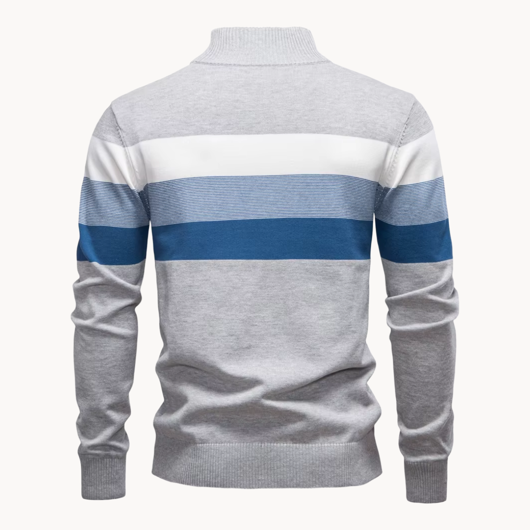 Sylvar - Quarter-Zip-Pullover aus Stretchstrick