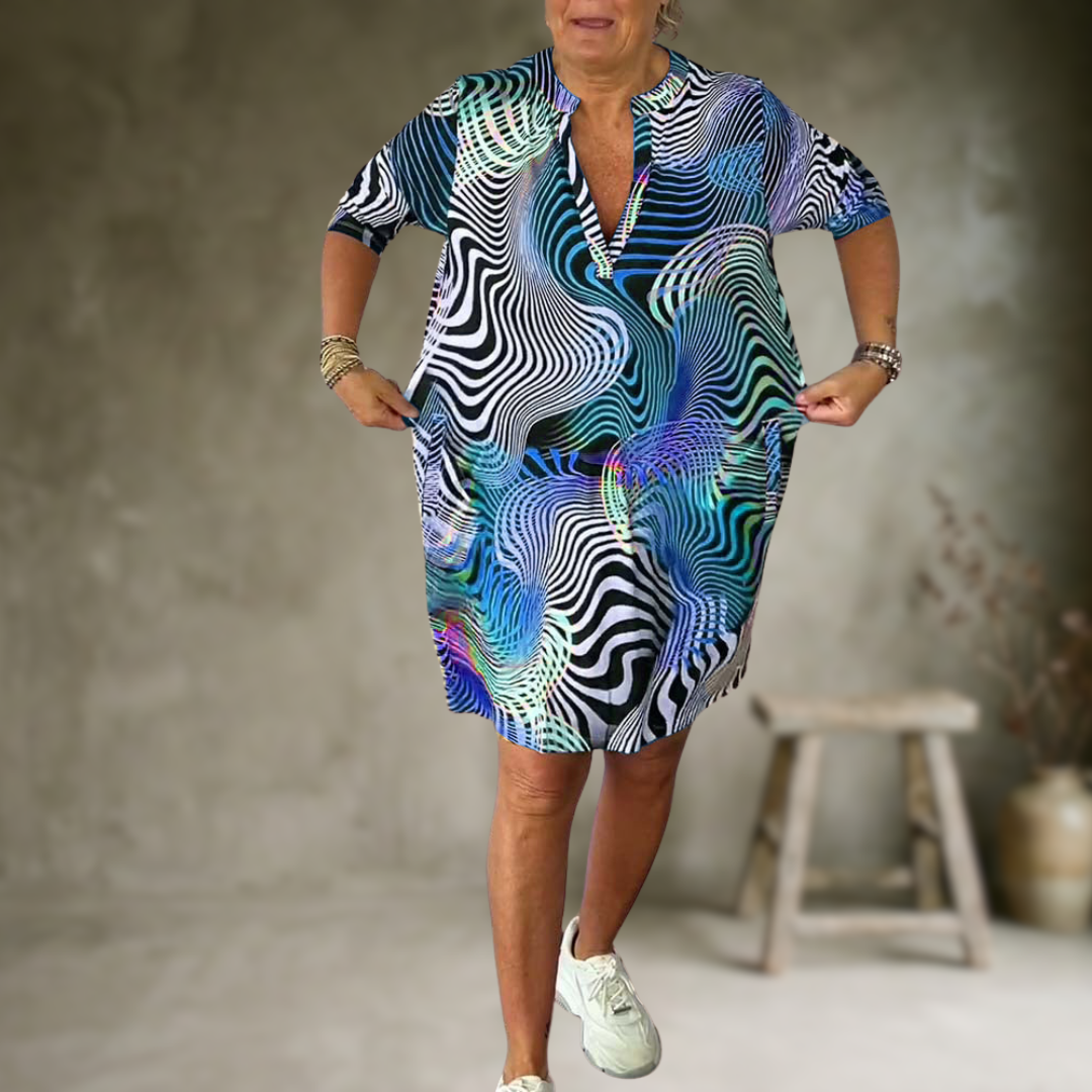 Tialora - Softtouch-V-Ausschnitt-Kleid