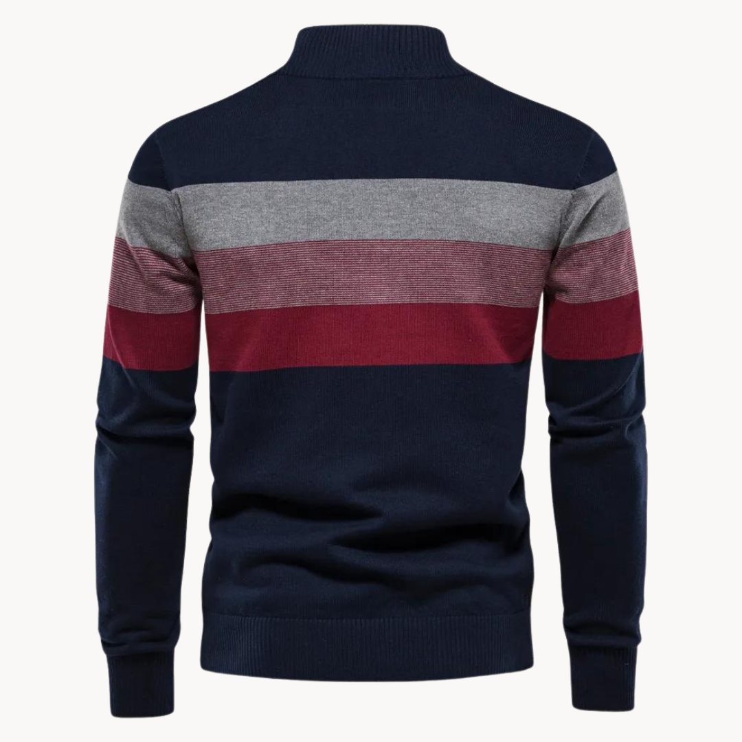 Sylvar - Quarter-Zip-Pullover aus Stretchstrick