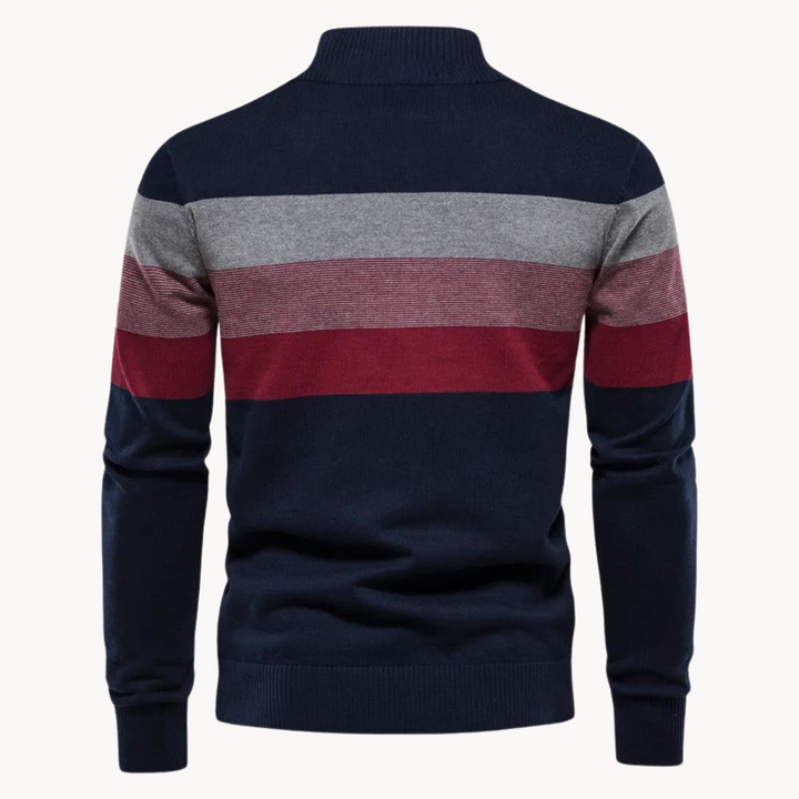 Sylvar - Quarter-Zip-Pullover aus Stretchstrick