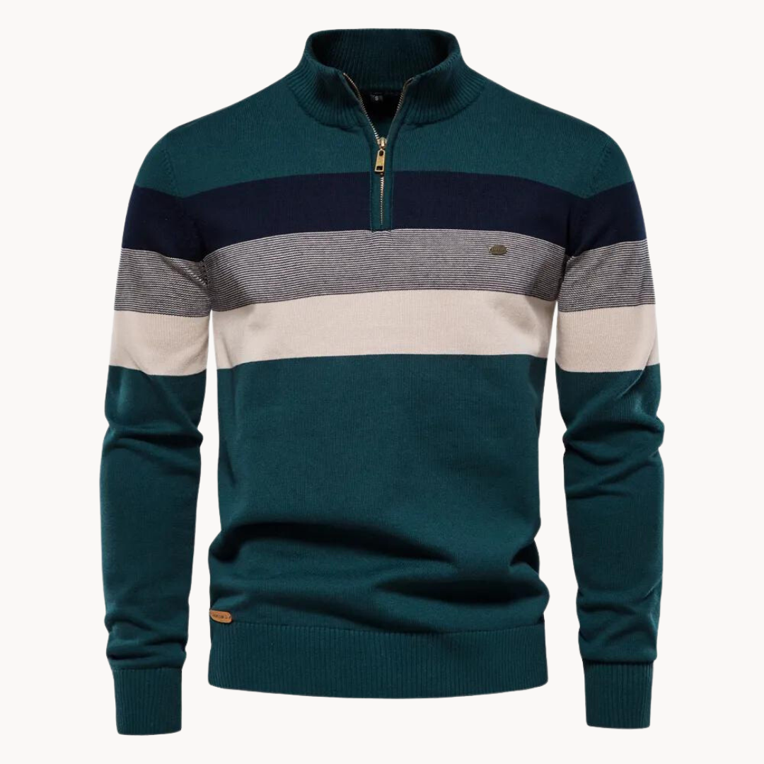 Sylvar - Quarter-Zip-Pullover aus Stretchstrick
