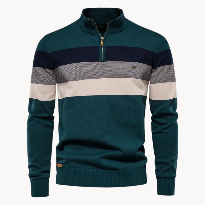 Sylvar - Quarter-Zip-Pullover aus Stretchstrick