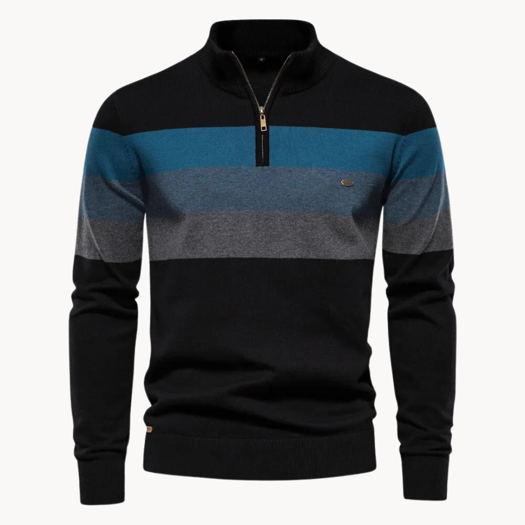 Sylvar - Quarter-Zip-Pullover aus Stretchstrick