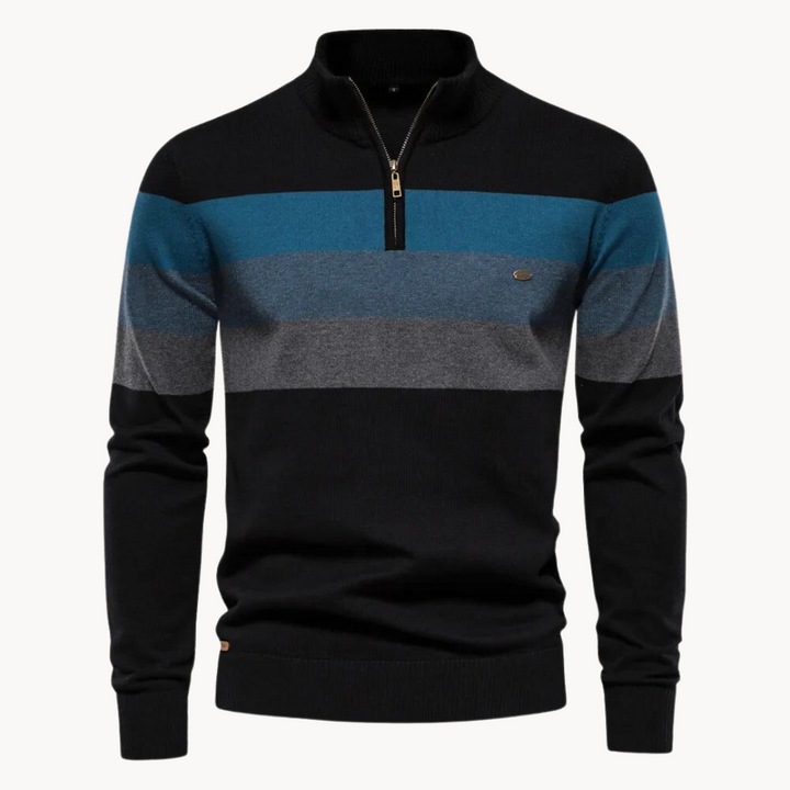 Sylvar - Quarter-Zip-Pullover aus Stretchstrick