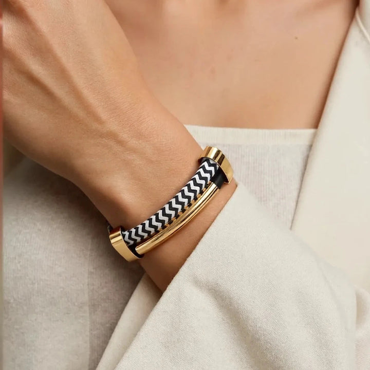 Elara – Geometrisches Seil-Schmuckset