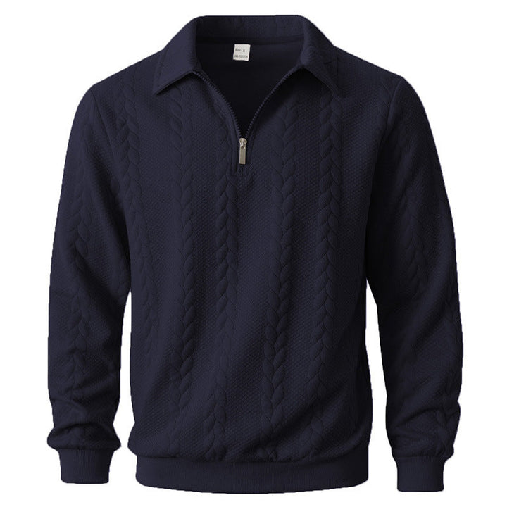Ethan - Strukturiertes Quarter-Zip-Poloshirt