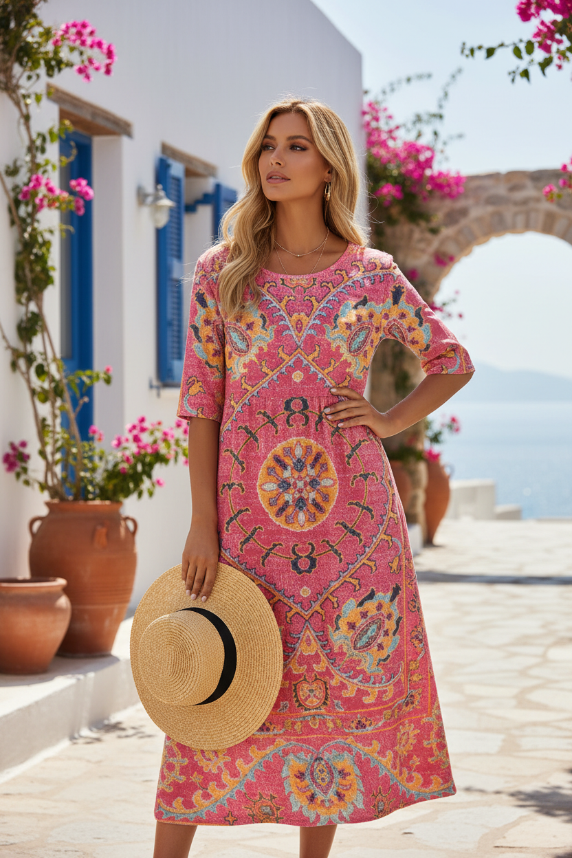 Eryna - Soft-Touch-Midikleid