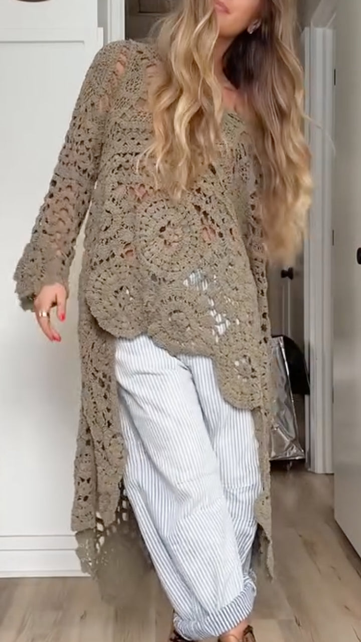 Soralen – Stilvolles, lässiges Häkeloberteil