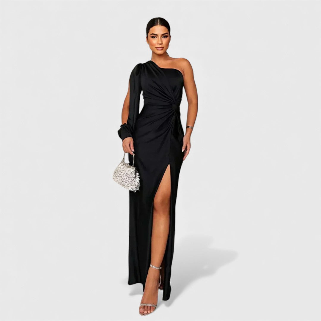 Ellivia - Soft-Touch One-Shoulder-Abendkleid