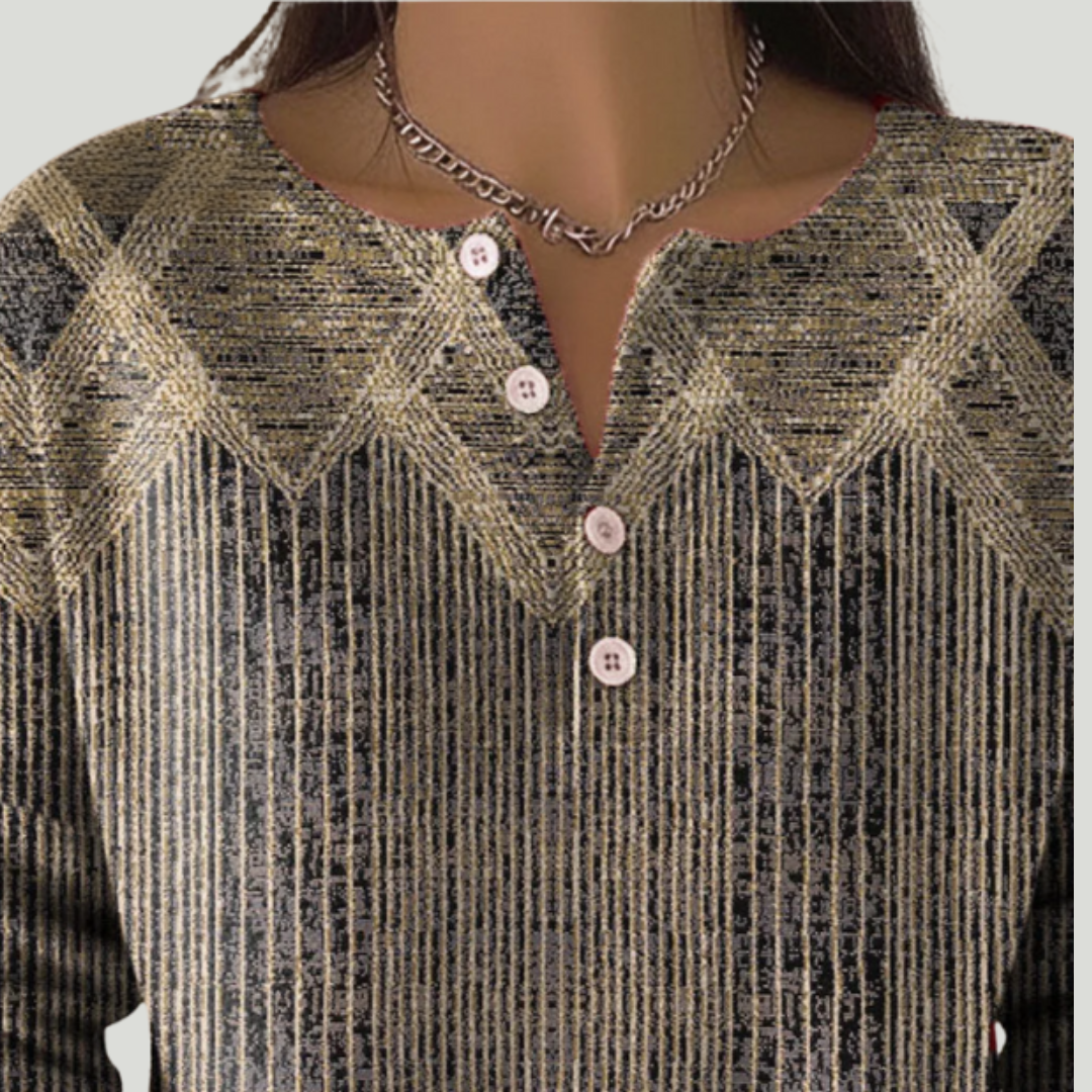 Zayarie - Gestreiftes Langarm-T-Shirt mit Soft-Touch-Finish