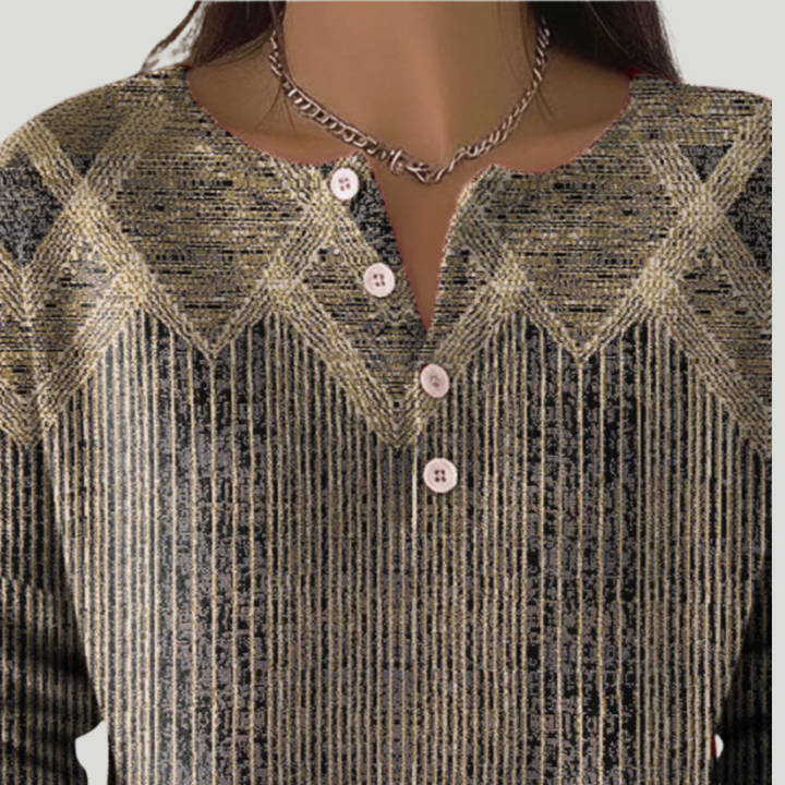 Zayarie - Gestreiftes Langarm-T-Shirt mit Soft-Touch-Finish