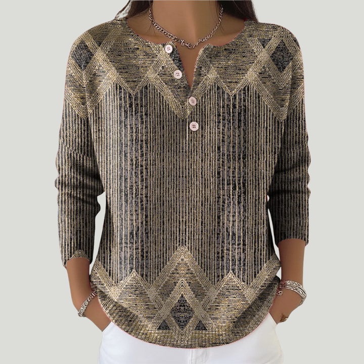 Zayarie - Gestreiftes Langarm-T-Shirt mit Soft-Touch-Finish