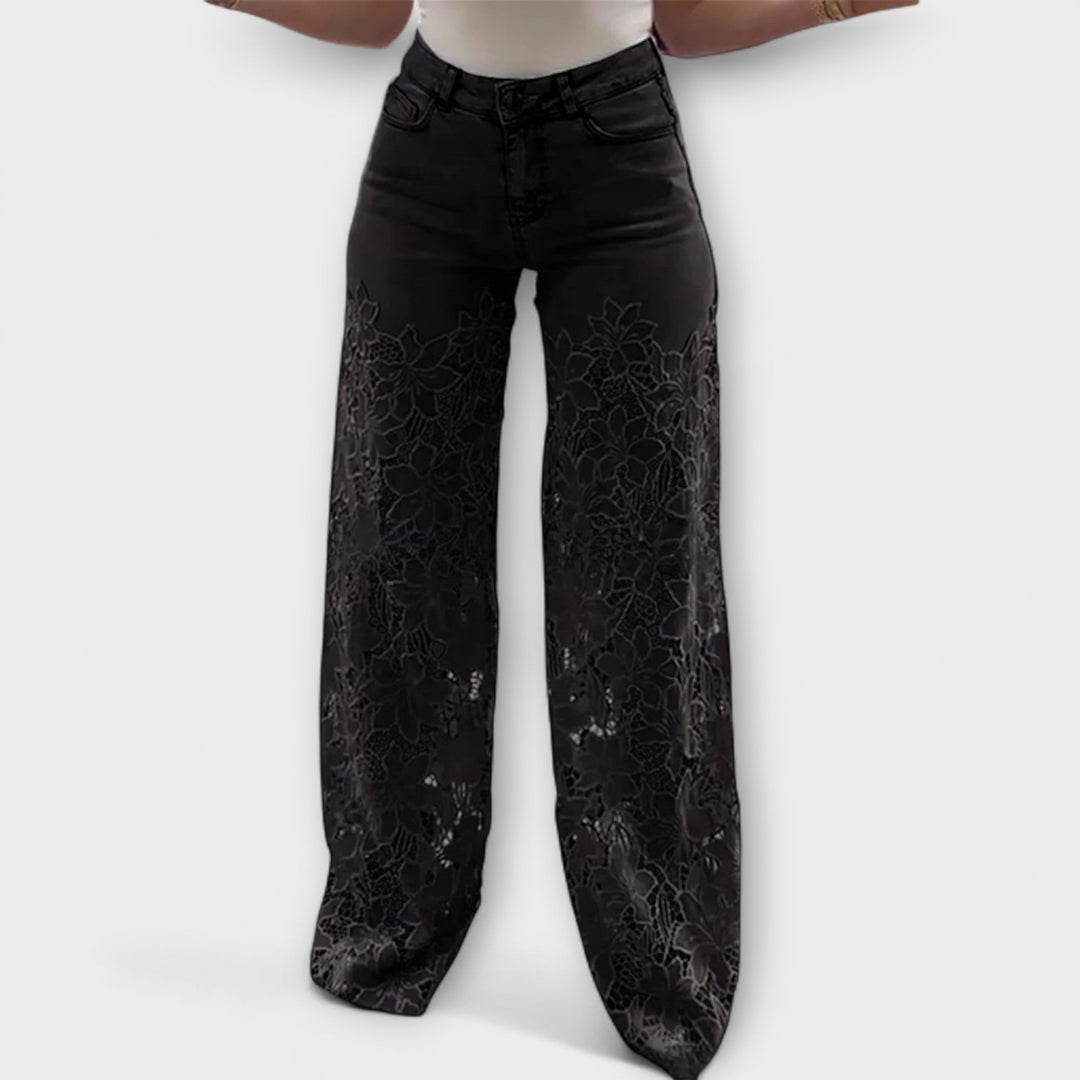 Elenai - Premium Spitzen-Patchwork-Jeans